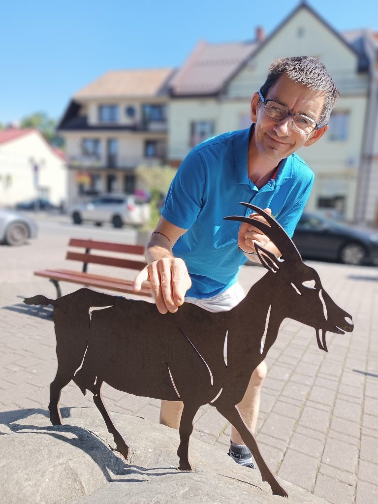 Podopieczny na rynku w Dobczycach - przy koziołku