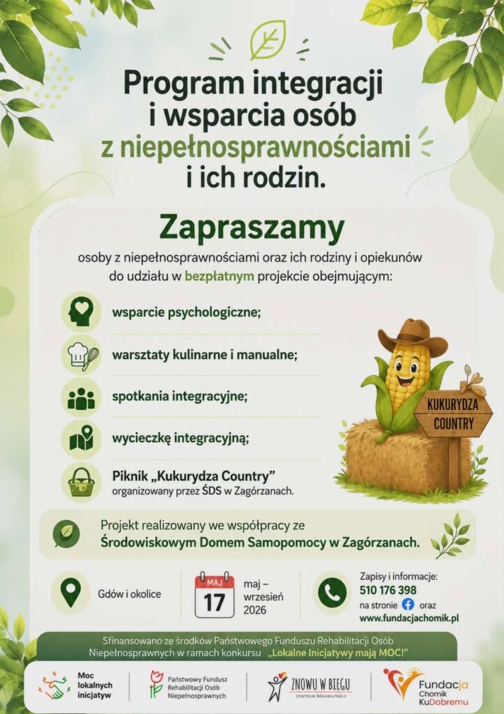 Plakat informacyjny dotyczący projektu