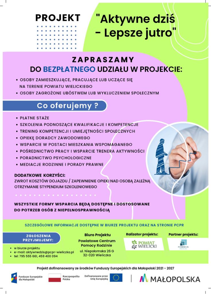 plakat informacyjny dotyczący projektu