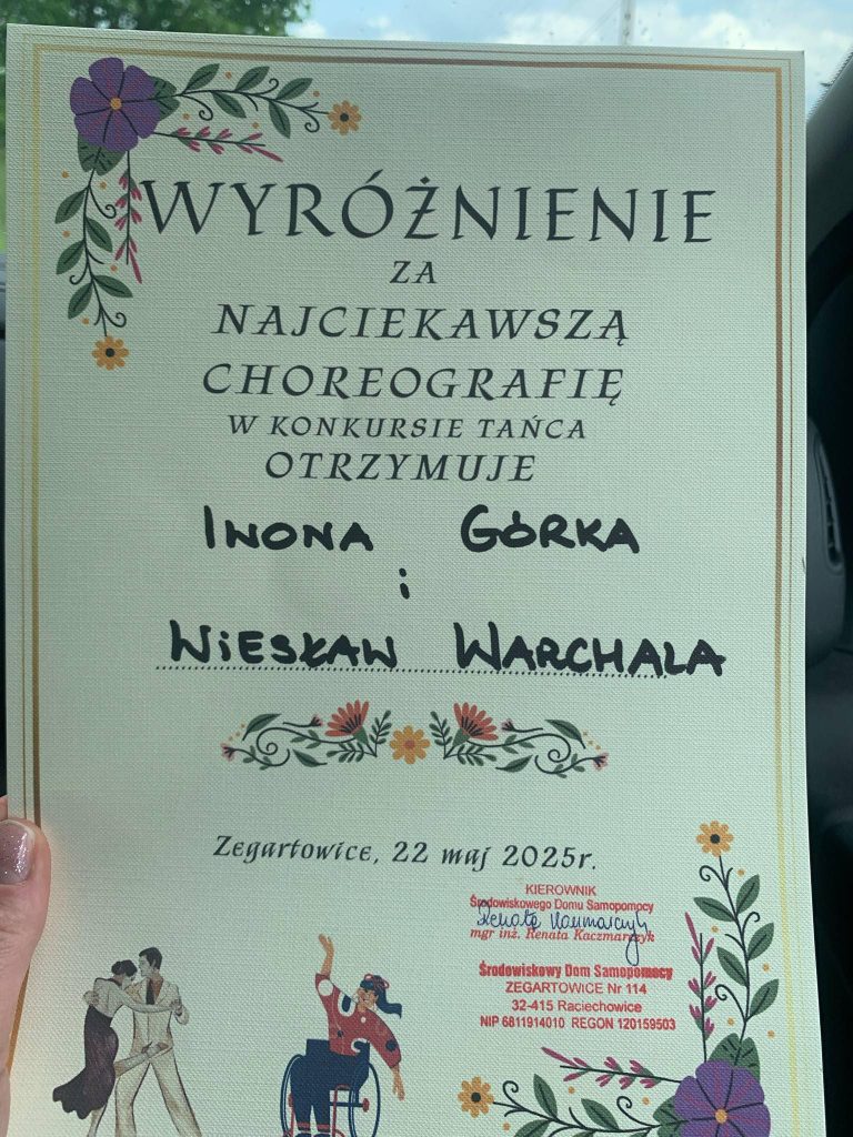 wyróżnienie za najciekawszą choreografię