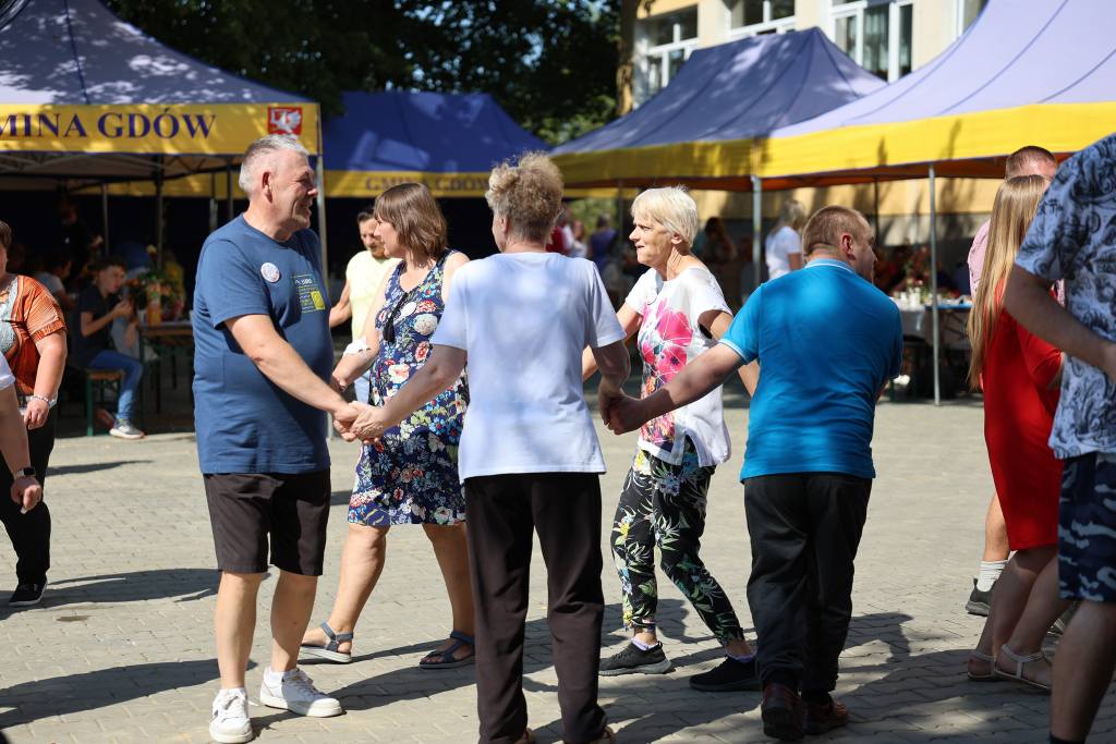 uczestnicy pikniku tańczą w kole