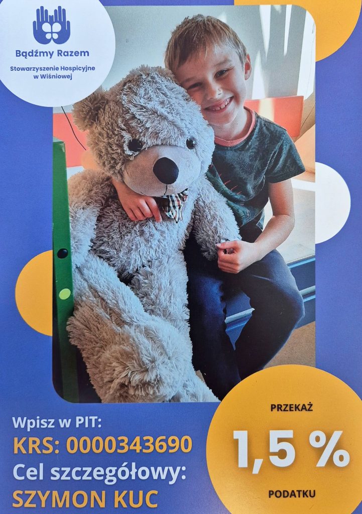 ulotka zachęcająca do przekazania 1,5% z podatku